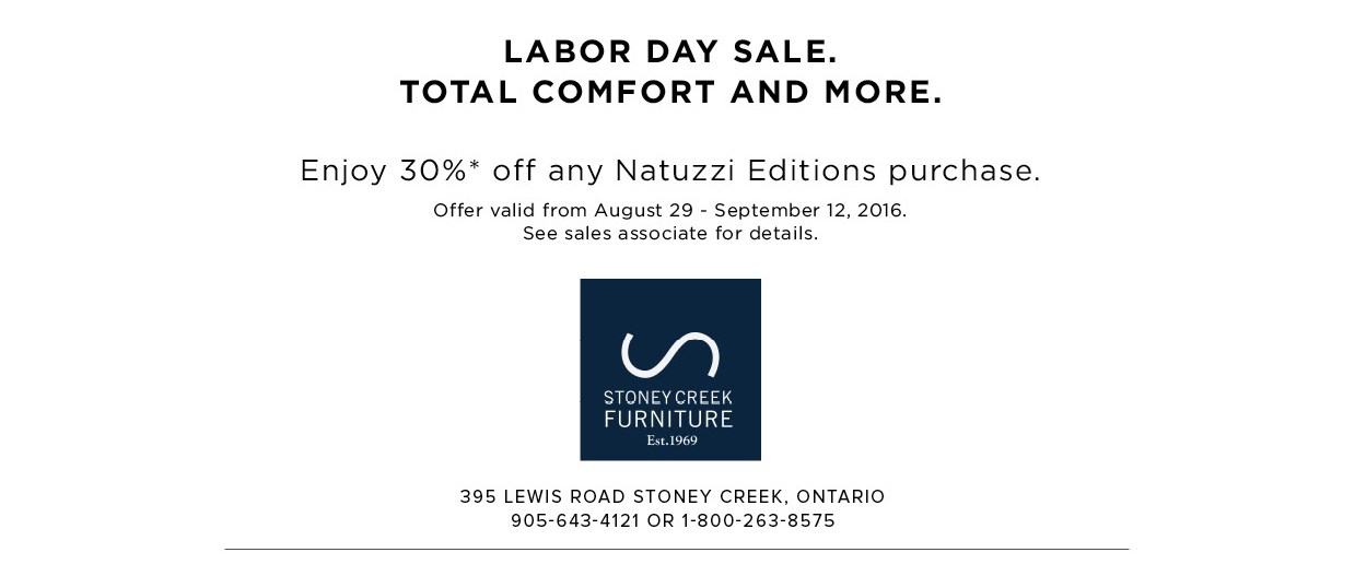 Labor Day Sale Natuzzi Editions Labor Day Sale At Stoney Creek Furniture